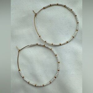 Zara limited edition bohemian beaded large hoop